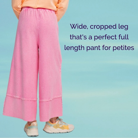 EASEL "Criss Cross" Mineral Washed Distressed Seams Cropped Pants Pockets Cotton - Picture 9 of 13